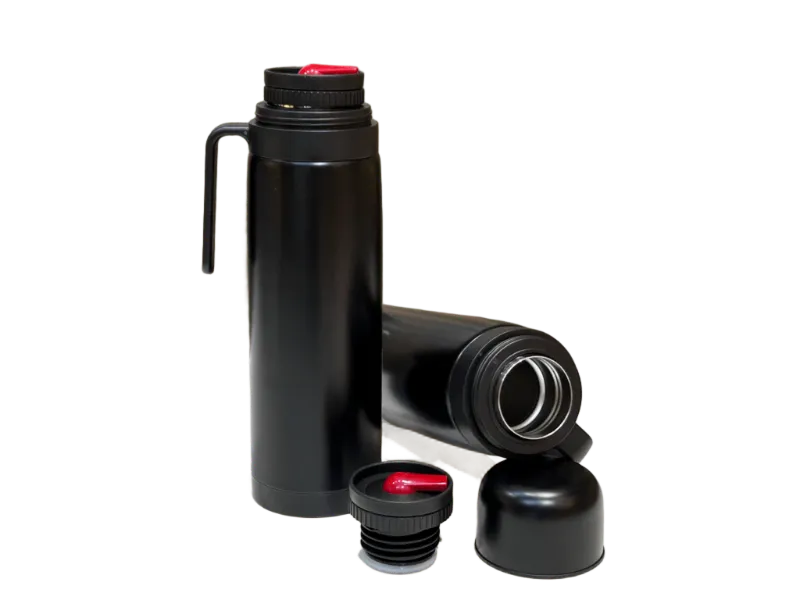 TERMO MEDIA MANIJA 1L NEGRO — Termos