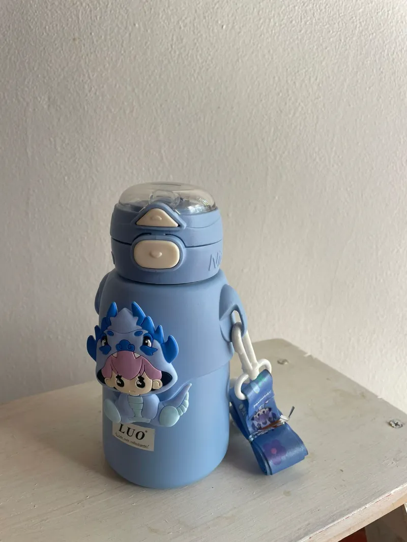 Botella termica infantil x500 ml. AZUL — Pequeños